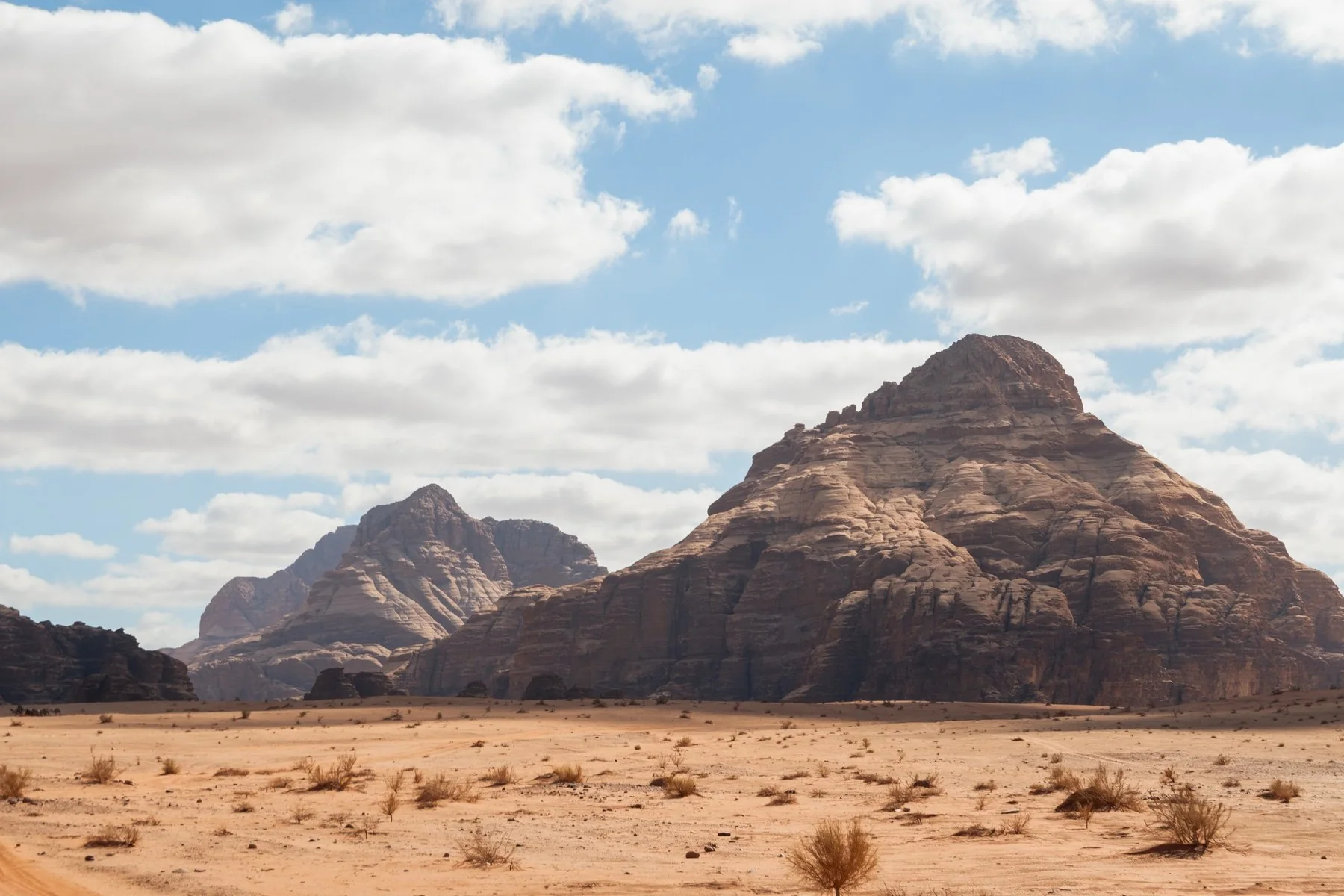 Grande paesaggio roccioso della Giordania